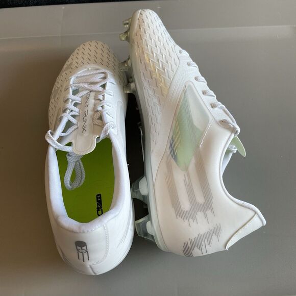 Under Armour Football Cleats White Silver Blur Lux MC 3023956-103 Mens Size 11.5 main image 7